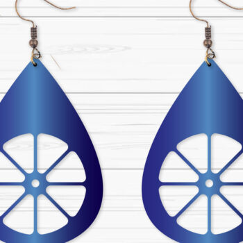 Intra απο ξύλο plywood Χρώμα wenge 3mm-4mm πάχος - Σκουλαρίκια με λουλούδια Δίασταση 3x3 cm INTRAFABR-116863875 - Image 1