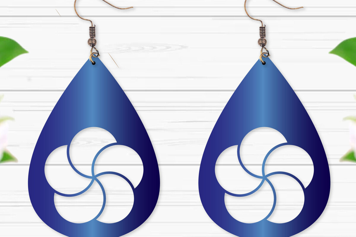 Intra απο ξύλο plywood  Χρώμα wenge 3mm-4mm πάχος - Σκουλαρίκια με λουλούδια Δίασταση 3x3 cm INTRAFABR-13126304