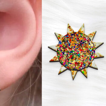 Intra απο ξύλο plywood Χρώμα wenge 3mm-4mm πάχος - Σκουλαρίκια με λουλούδια . Σκουλαρίκια Boho Δίασταση 3x3 cm INTRAFABR-25883368 - Image 1