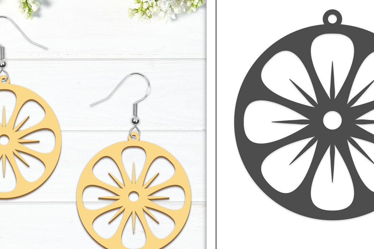 Intra απο ξύλο plywood  Χρώμα wenge 3mm-4mm πάχος - Σκουλαρίκια λουλουδιών | Σκουλαρίκια Δίασταση 3x3 cm INTRAFABR-65425188