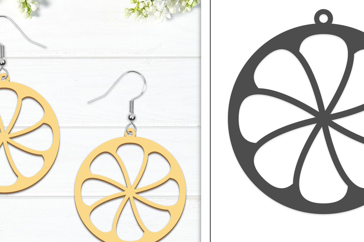 Intra απο ξύλο plywood  Χρώμα wenge 3mm-4mm πάχος - Σκουλαρίκια λουλουδιών | Σκουλαρίκια Δίασταση 3x3 cm INTRAFABR-61811091