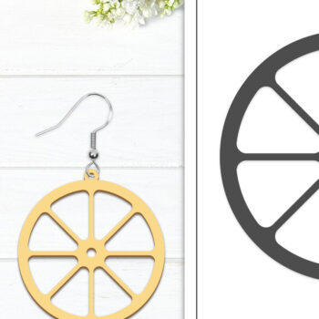 Intra απο ξύλο plywood Χρώμα wenge 3mm-4mm πάχος - Σκουλαρίκια λουλουδιών | Σκουλαρίκια Δίασταση 3x3 cm INTRAFABR-102952141 - Image 1