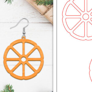 Intra απο ξύλο plywood  Χρώμα wenge 3mm-4mm πάχος - Σκουλαρίκια λουλουδιών | Σκουλαρίκια Δίασταση 3x3 cm INTRAFABR-102952236