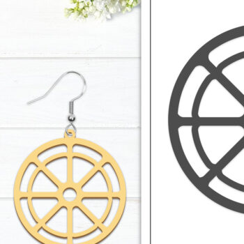 Intra απο ξύλο plywood Χρώμα wenge 3mm-4mm πάχος - Σκουλαρίκια λουλουδιών | Σκουλαρίκια Δίασταση 3x3 cm INTRAFABR-102677792 - Image 1