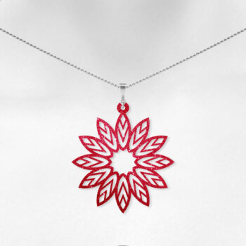 Intra απο ξύλο plywood Χρώμα wenge 3mm-4mm πάχος - Σκουλαρίκια λουλουδιών, κοσμήματα κομμένα με λέιζερ Δίασταση 3x3 cm INTRAFABR-103321649 - Image 4