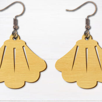 Intra απο ξύλο plywood Χρώμα wenge 3mm-4mm πάχος - Σκουλαρίκια λουλουδιών κομμένα με λέιζερ Δίασταση 3x3 cm INTRAFABR-104264256 - Image 1