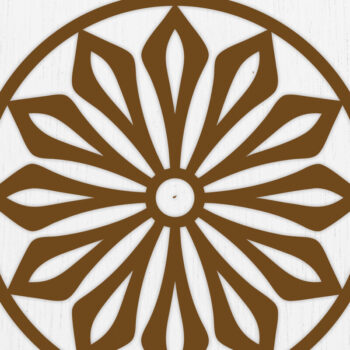 Intra απο ξύλο plywood Χρώμα wenge 3mm-4mm πάχος - Σκουλαρίκια λουλουδιών Πακέτο Δίασταση 3x3 cm INTRAFABR-104264414 - Image 8