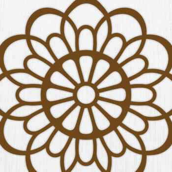 Intra απο ξύλο plywood Χρώμα wenge 3mm-4mm πάχος - Σκουλαρίκια λουλουδιών Πακέτο Δίασταση 3x3 cm INTRAFABR-104264414 - Image 9