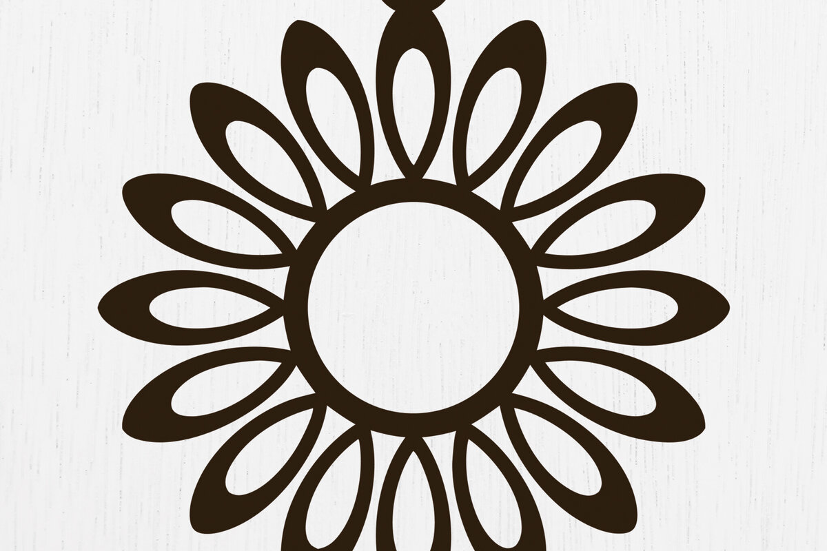 Intra απο ξύλο plywood  Χρώμα wenge 3mm-4mm πάχος - Σκουλαρίκια λουλουδιών Σχέδιο 12 Δίασταση 3x3 cm INTRAFABR-104396062