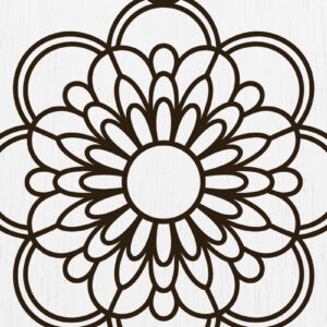 Intra απο ξύλο plywood  Χρώμα wenge 3mm-4mm πάχος - Σκουλαρίκια λουλουδιών Σχέδιο 13 Δίασταση 3x3 cm INTRAFABR-104396110