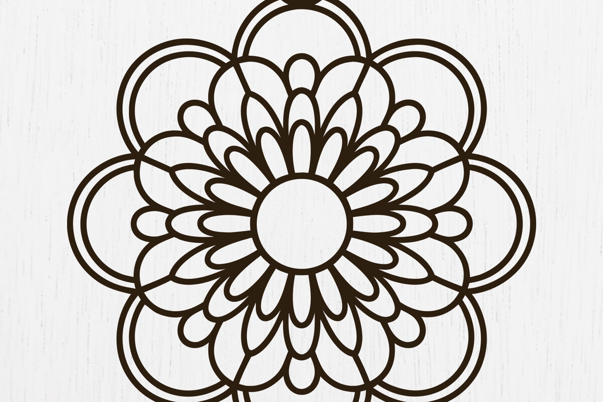 Intra απο ξύλο plywood  Χρώμα wenge 3mm-4mm πάχος - Σκουλαρίκια λουλουδιών Σχέδιο 13 Δίασταση 3x3 cm INTRAFABR-104396110