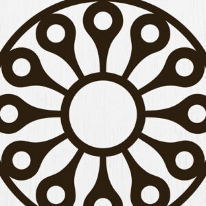 Intra απο ξύλο plywood  Χρώμα wenge 3mm-4mm πάχος - Σκουλαρίκια λουλουδιών Σχέδιο 15 Δίασταση 3x3 cm INTRAFABR-104396232