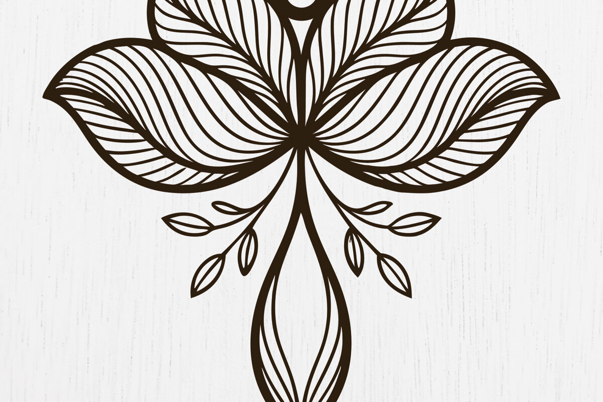 Intra απο ξύλο plywood  Χρώμα wenge 3mm-4mm πάχος - Σκουλαρίκια λουλουδιών Σχέδιο 20 Δίασταση 3x3 cm INTRAFABR-104396372