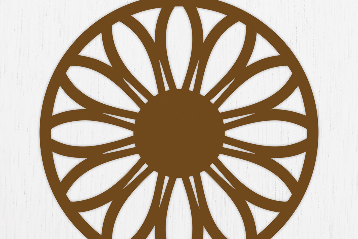 Intra απο ξύλο plywood  Χρώμα wenge 3mm-4mm πάχος - Σκουλαρίκια λουλουδιών Σχέδιο 3 Δίασταση 3x3 cm INTRAFABR-104396412