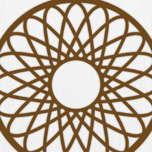 Intra απο ξύλο plywood  Χρώμα wenge 3mm-4mm πάχος - Σκουλαρίκια λουλουδιών Σχέδιο 5 Δίασταση 3x3 cm INTRAFABR-104396524