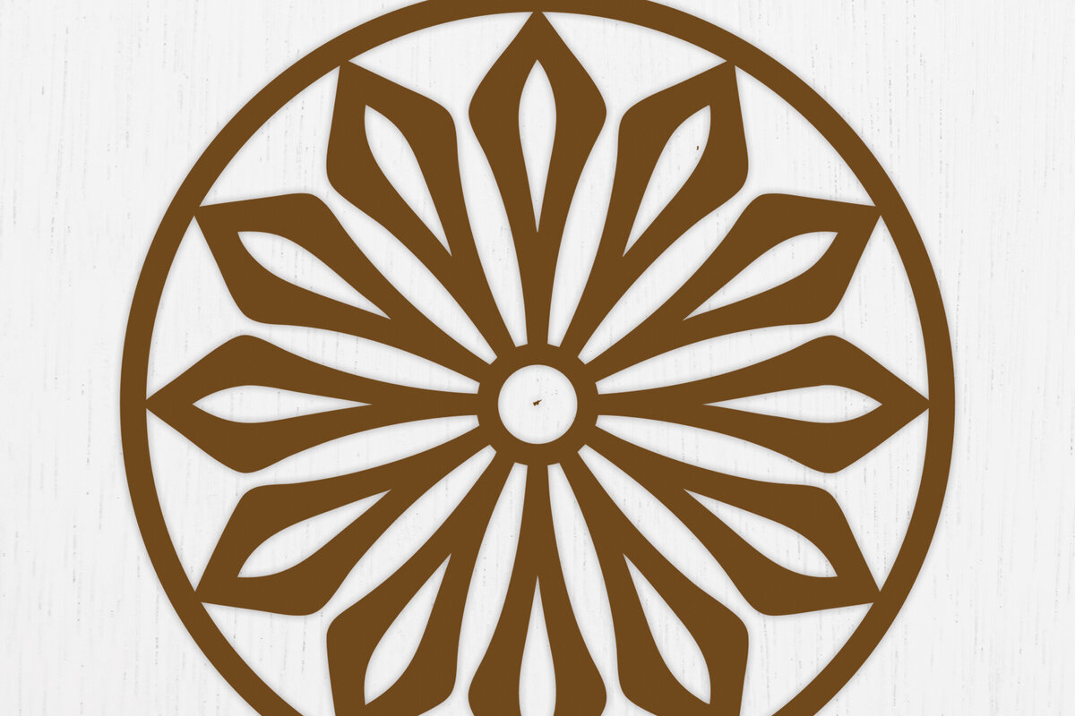 Intra απο ξύλο plywood  Χρώμα wenge 3mm-4mm πάχος - Σκουλαρίκια λουλουδιών Σχέδιο 9 Δίασταση 3x3 cm INTRAFABR-104396752