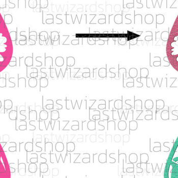 Intra απο ξύλο plywood Χρώμα wenge 3mm-4mm πάχος - Σκουλαρίκια λουλουδιών , floral συνθετικό δέρμα Δίασταση 3x3 cm INTRAFABR-103396794 - Image 2