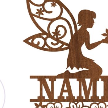 Intra απο ξύλο plywood Χρώμα wenge 3mm-4mm πάχος - κομμένου Name Name Flower Fairy Δίασταση 30x20 cm INTRAFABR-103397321 - Image 2