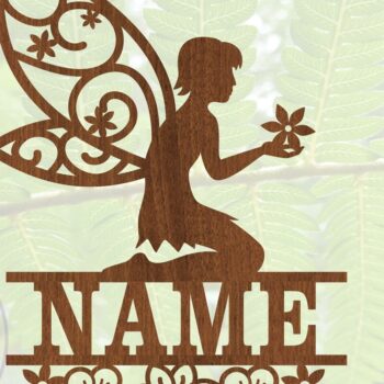 Intra απο ξύλο plywood Χρώμα wenge 3mm-4mm πάχος - κομμένου Name Name Flower Fairy Δίασταση 30x20 cm INTRAFABR-103397321 - Image 4