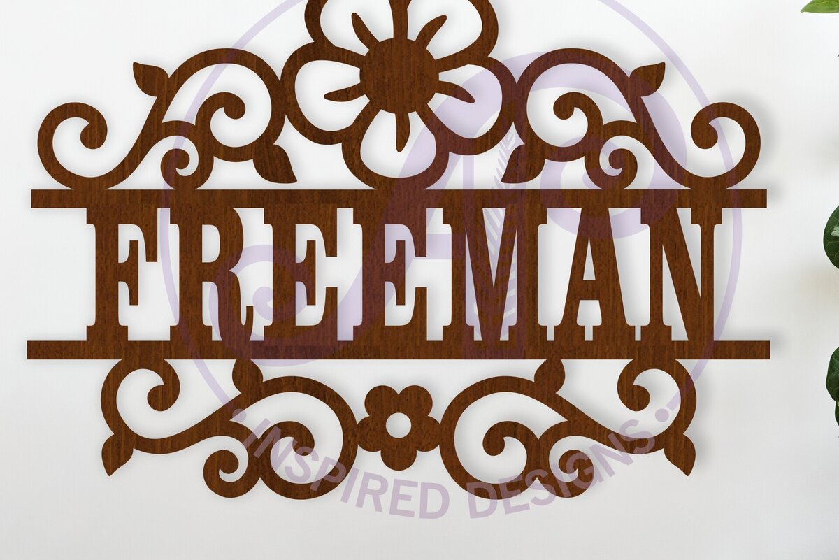 Intra απο ξύλο plywood  Χρώμα wenge 3mm-4mm πάχος - Flower Flourish Design Όνομα Σήμα Δίασταση 30x20 cm INTRAFABR-103397406