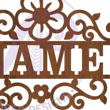 Intra απο ξύλο plywood  Χρώμα wenge 3mm-4mm πάχος - Flower Flourish Design Όνομα Σήμα Δίασταση 30x20 cm INTRAFABR-103397406 - Image 5