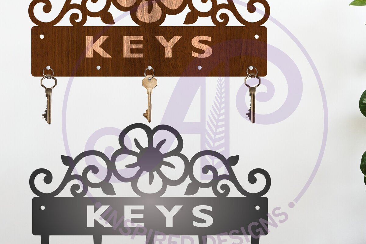 Intra απο ξύλο plywood  Χρώμα wenge 3mm-4mm πάχος - Flower Flourish Home Σχέδια κλειδαριάς Δίασταση 30x20 cm INTRAFABR-103397439