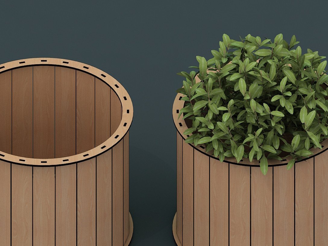 Intra απο ξύλο plywood  Χρώμα wenge 3mm-4mm πάχος - Καλάθι λουλουδιών &amp; δώρων Δίασταση 30x20 cm INTRAFABR-103397636