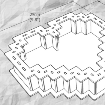 Intra απο ξύλο plywood  Χρώμα wenge 3mm-4mm πάχος - Flower Gift Box, Files Δίασταση 15x15 cm INTRAFABR-103397684 - Image 1