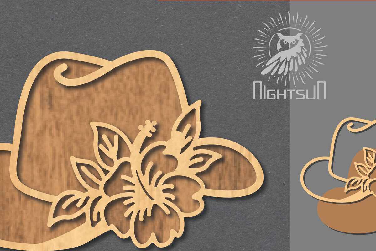 Intra απο ξύλο plywood  Χρώμα wenge 3mm-4mm πάχος - Διακόσμηση με κομμένο λέιζερ καπέλο λουλουδιών 5 Δίασταση 20x20 cm INTRAFABR-103844091