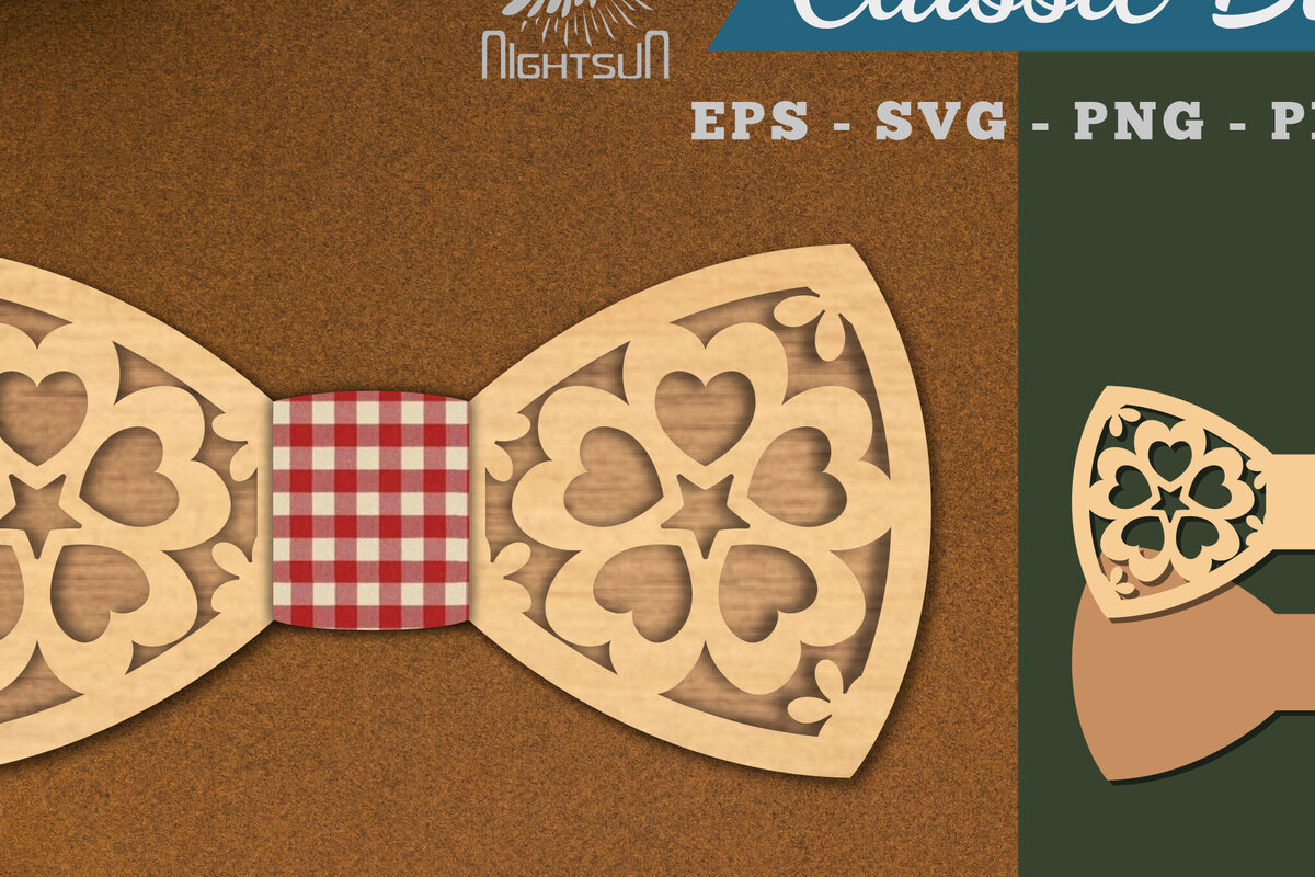 Intra απο ξύλο plywood  Χρώμα wenge 3mm-4mm πάχος - Παπιγιόν με λέιζερ λουλουδιών Δίασταση 20x20 cm INTRAFABR-103844251