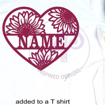 Intra απο ξύλο plywood Χρώμα wenge 3mm-4mm πάχος - Σήμα ονόματος λουλουδιού σχήματος καρδιάς Laser Δίασταση 30x20 cm INTRAFABR-9666001 - Image 4