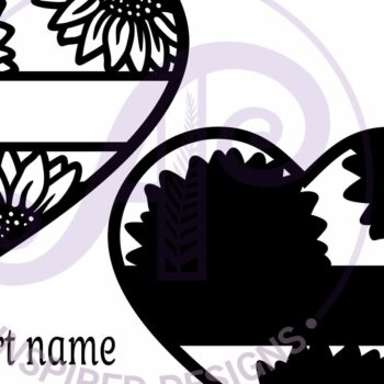 Intra απο ξύλο plywood Χρώμα wenge 3mm-4mm πάχος - Σήμα ονόματος λουλουδιού σχήματος καρδιάς Laser Δίασταση 30x20 cm INTRAFABR-9666001 - Image 6