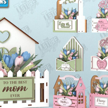 Intra απο ξύλο plywood  Χρώμα wenge 3mm-4mm πάχος - Πακέτο λουλουδιών | Σετ κουτιά λουλουδιών Δίασταση 20x20 cm INTRAFABR-25883503 - Image 1