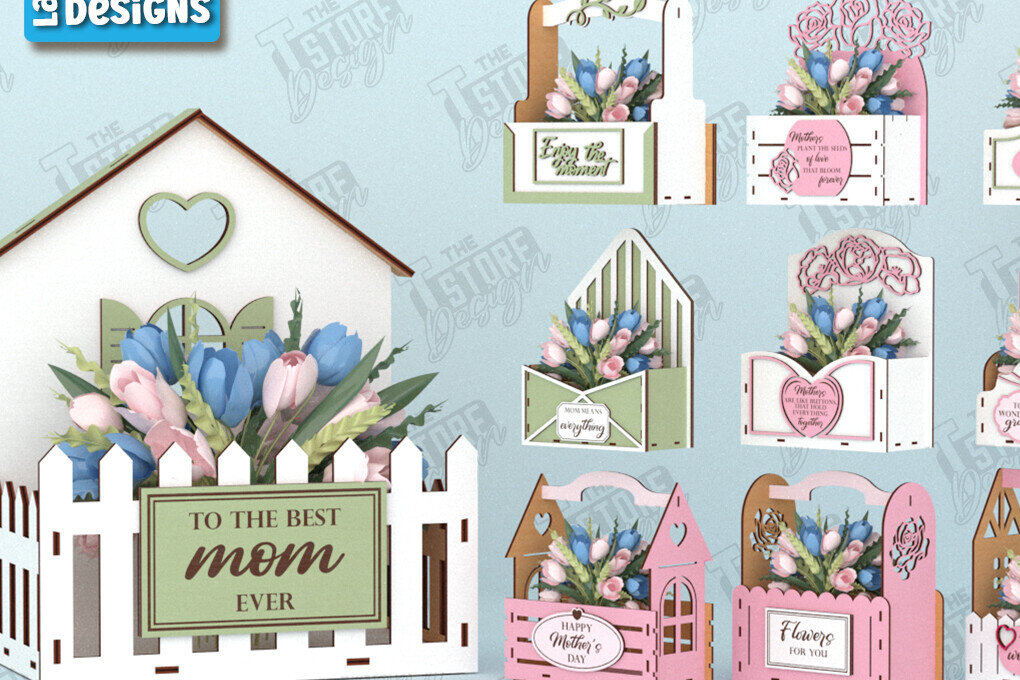 Intra απο ξύλο plywood  Χρώμα wenge 3mm-4mm πάχος - Πακέτο λουλουδιών | Σετ κουτιά λουλουδιών Δίασταση 20x20 cm INTRAFABR-25883503