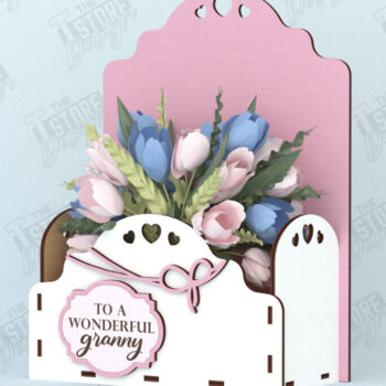 Intra απο ξύλο plywood  Χρώμα wenge 3mm-4mm πάχος - Πακέτο λουλουδιών | Σετ κουτιά λουλουδιών Δίασταση 20x20 cm INTRAFABR-25883503 - Image 5