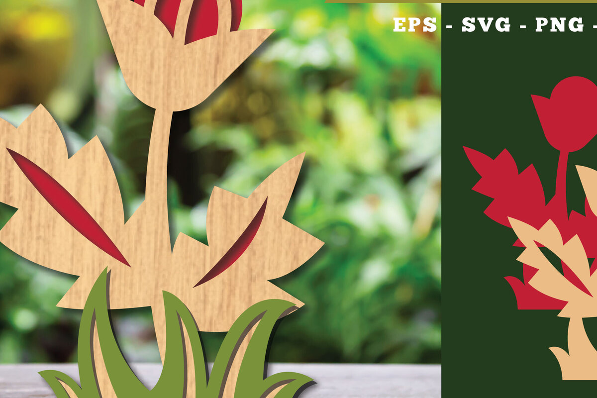 Intra απο ξύλο plywood  Χρώμα wenge 3mm-4mm πάχος - Διακόσμηση με κομμένα λέιζερ λουλουδιών 12 Δίασταση 20x20 cm INTRAFABR-104050153