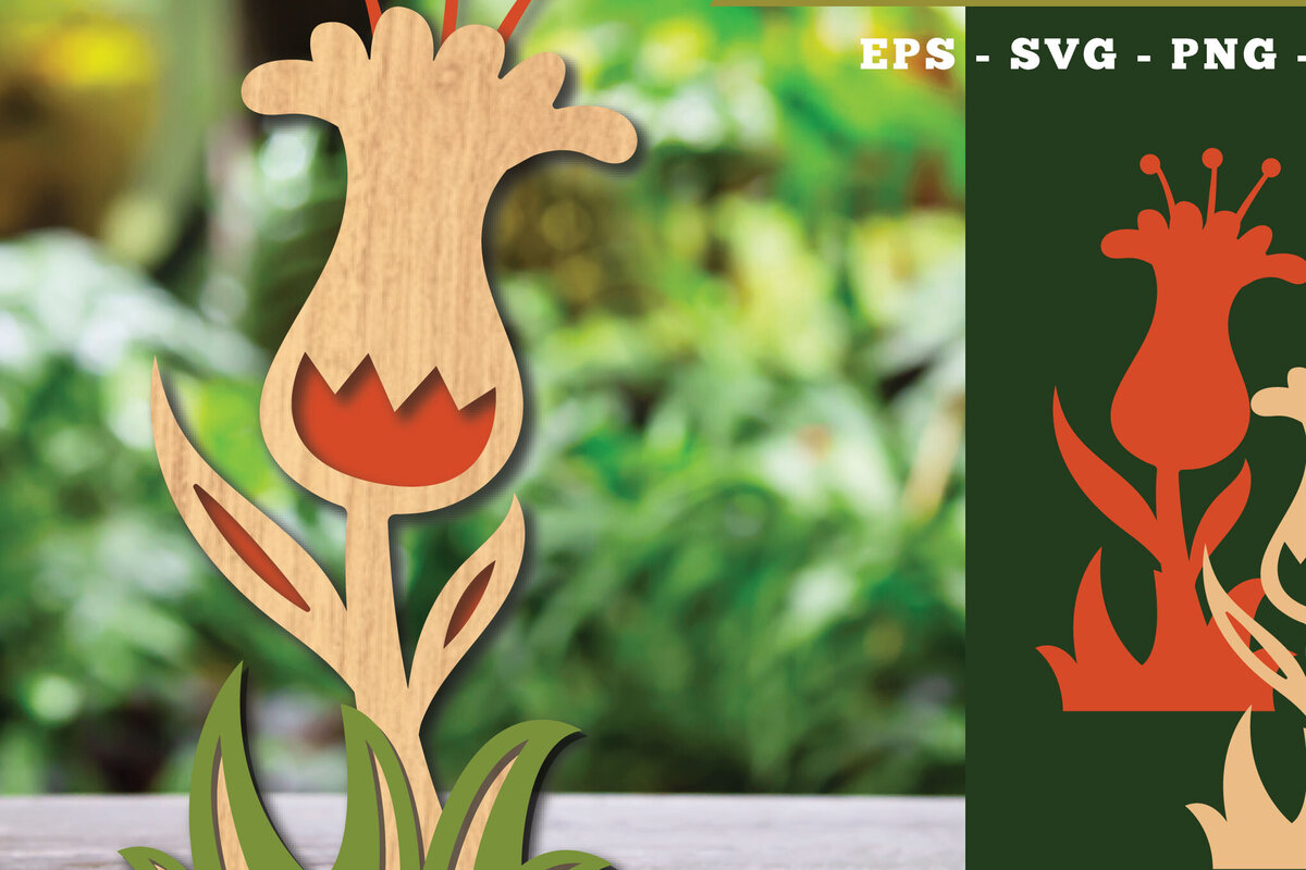 Intra απο ξύλο plywood  Χρώμα wenge 3mm-4mm πάχος - Διακόσμηση με κομμένα λέιζερ λουλουδιών 6 Δίασταση 20x20 cm INTRAFABR-104049752