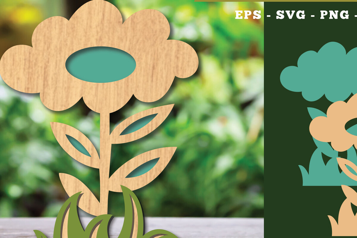 Intra απο ξύλο plywood  Χρώμα wenge 3mm-4mm πάχος - Διακόσμηση με κομμένα λέιζερ λουλουδιών 9 Δίασταση 20x20 cm INTRAFABR-104050389