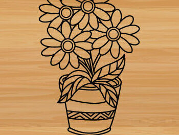 Intra απο ξύλο plywood Χρώμα wenge 3mm-4mm πάχος - Flower File 3d Wall Art Δίασταση 40x50 cm INTRAFABR-75082766 - Image 1