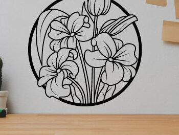 Intra απο ξύλο plywood  Χρώμα wenge 3mm-4mm πάχος - κοπής με λέιζερ λουλουδιών, τέχνη χαρακτικής Δίασταση 40x50 cm INTRAFABR-75083025 - Image 3