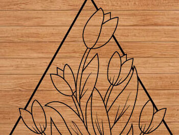 Intra απο ξύλο plywood  Χρώμα wenge 3mm-4mm πάχος - Λίμα κοπής με λέιζερ λουλουδιών, διακόσμηση τοίχου Δίασταση 40x50 cm INTRAFABR-104778395 - Image 2