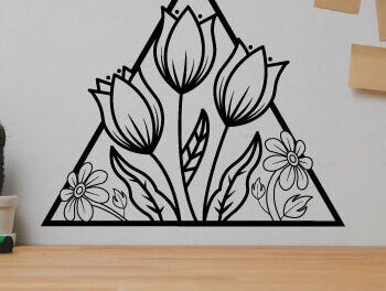 Intra απο ξύλο plywood  Χρώμα wenge 3mm-4mm πάχος - κοπής με λέιζερ λουλουδιών, τέχνη διακόσμησης τοίχου Δίασταση 40x50 cm INTRAFABR-103776941 - Image 3