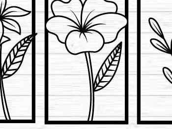 Intra απο ξύλο plywood  Χρώμα wenge 3mm-4mm πάχος - Πακέτο τέχνης τοίχου με λουλούδια κομμένα με λέιζερ Δίασταση 40x50 cm INTRAFABR-103064195 - Image 2