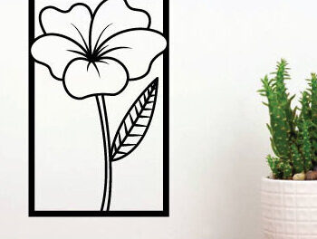 Intra απο ξύλο plywood  Χρώμα wenge 3mm-4mm πάχος - Πακέτο τέχνης τοίχου με λουλούδια κομμένα με λέιζερ Δίασταση 40x50 cm INTRAFABR-103064195 - Image 4