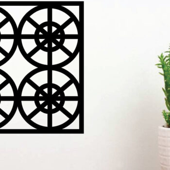 Intra απο ξύλο plywood  Χρώμα wenge 3mm-4mm πάχος - Flower Laser Κοπή ών Τέχνης Τοίχων Δίασταση 40x50 cm INTRAFABR-103064352 - Image 2