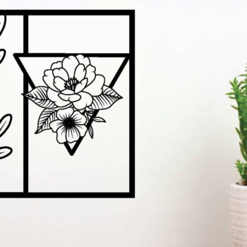 Intra απο ξύλο plywood Χρώμα wenge 3mm-4mm πάχος - Flower Laser Κοπή ών Τέχνης Τοίχων Δίασταση 40x50 cm INTRAFABR-115872721 - Image 2