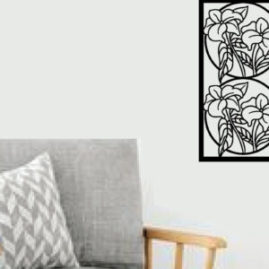 Intra απο ξύλο plywood  Χρώμα wenge 3mm-4mm πάχος - Flower Laser Κοπή ών Τέχνης Τοίχων Δίασταση 40x50 cm INTRAFABR-115872757