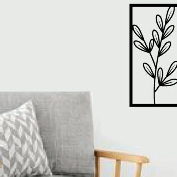 Intra απο ξύλο plywood  Χρώμα wenge 3mm-4mm πάχος - Flower Laser Κοπή ών Τέχνης Τοίχων Δίασταση 40x50 cm INTRAFABR-61936201 - Image 1