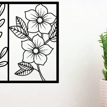 Intra απο ξύλο plywood Χρώμα wenge 3mm-4mm πάχος - Flower Laser Κοπή ών Τέχνης Τοίχων Δίασταση 40x50 cm INTRAFABR-109409950 - Image 2