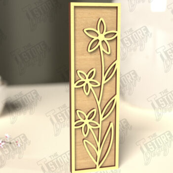 Intra απο ξύλο plywood  Χρώμα wenge 3mm-4mm πάχος - Γράμματα λουλουδιών | Alphabet | Floral Design Δίασταση 30x20 cm INTRAFABR-47729978 - Image 1